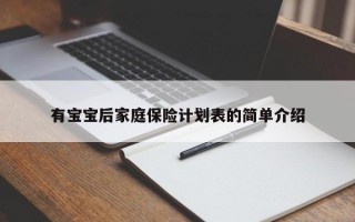 有宝宝后家庭保险计划表的简单介绍