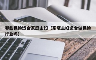 哪些保险适合家庭主妇（家庭主妇适合做保险行业吗）