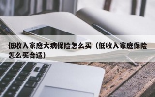 低收入家庭大病保险怎么买（低收入家庭保险怎么买合适）