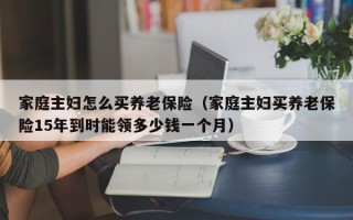 家庭主妇怎么买养老保险（家庭主妇买养老保险15年到时能领多少钱一个月）